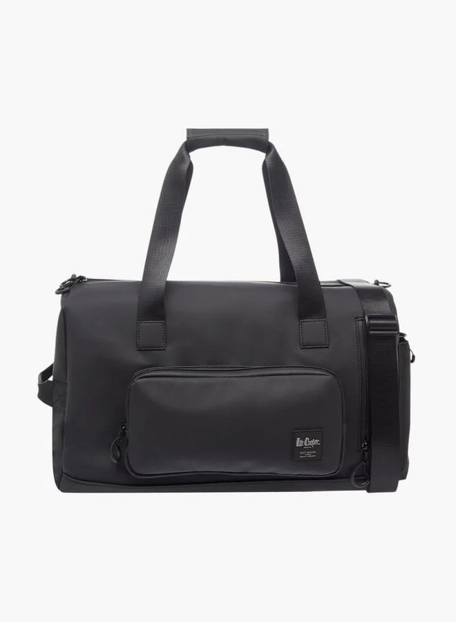 Lee Cooper Solid Duffle Bag With Zip Closure And Detachable Strap